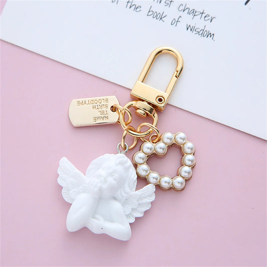 White Angel bag charm